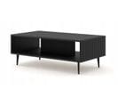 Table Basse Couleur Chêne Artisan 90x60x45 Ravi B Filet Pied Cadré Noir