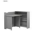 Lenart Bureau Extensible Avec Rangement 90cm Office Consus Slim Cw02l Gris Gauche