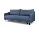 Canapé Convertible 3 Places Tissu Rozi 3dl11 210x99cm Ton Bleu