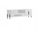 Meuble TV Meuble Hi-fi 182x40x52 Cm Sur Pied Justan Blanc/blanc Brillant