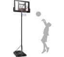 Panier De Basket-ball Sur Pied 97x65x360cm Hauteur Réglable 3,05m à Roulettes Rempli Eau/sable Filet