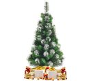 Sapin De Noël Artificiel Luxuriant 120 cm Aiguilles De Pin Enneigées Avec Effet Irisé En Pvc