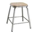 Tabouret Bas En Acier Galvanisé Avec Assise En Bois - Lot De 4 -