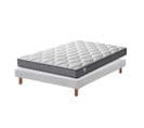 Ensemble Matelas à Ressorts  140x190 cm, Epaisseur 20 cm + Sommier Tapissier Déco