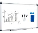 Tableau Blanc Effaçable Surface Magnétique 3 Stylos Et Effaçable à Sec 90*60cm