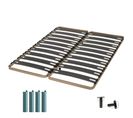 Sommier à Lattes + Pieds 2x80x200 C310 - 22 Lates Bois - Fabrication Française