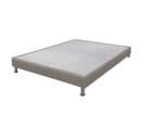 Sommier Tapissier + Jeu De Pieds 120x190 Omega Simili Taupe 2x18 Lattes