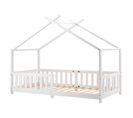 Lit Cabane 90 X 200 cm Sommier inclus Blanc