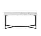 Table Basse 106 Cm Blanc Marbrure