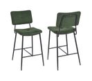 Lot De 2 Tabouret De Bar Siège Rembourrés De 69 Cm De Haut Avec Dossier Et Repose-pieds