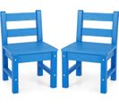 Lot De 2 Chaises Pour Enfants En Plastique Pe - 34 X 33 X 57 Cm (l X L X H) Bleu