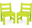 Lot De 2 Chaises Pour Enfants En Plastique Pe - 34 X 33 X 57 Cm (l X L X H) Vert