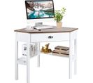 Bureau D'angle Informatique Contemporain Pour PC / Ordinateur Poste De Travaile Bois