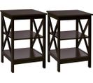 Lot De 2 Tables De Chevet, Tables De Nuit à 3 Niveaux En Forme De X, Structure Stable Pour Chambre