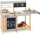 Cuisinière D'imitation En Bois Enfants Extérieur Avec Comptoir Mobile,charge 20kg, 89 X 45 X 90 Cm