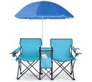 Chaise De Camping Pliante, Fauteuil De Jardin 2 Places 152x52x85cm, Charge Max 113 Kg