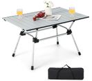 Table De Camping Pliante En Aluminium Pour 4-6 Personnes Charge 50kg,  Surface 90 X 60,5cm(argent)