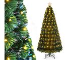 Sapin De Noël 180 Cm, Arbre De Noël Lumineux 230 LED, 8 Modes D'éclairage, 230 Branches En Pvc