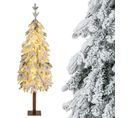 Sapin De Noël Artificiel De 150 Cm, Arbre De Noël Floqué, 320 Pointes De Branches, 160 Lumières LED