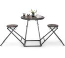 Table Haute Cuisine Avec Tabouret, Table Bar Industrielle Pliable, Mange Debout 2 Personnes Cuisine