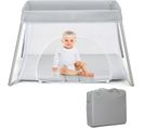 Lit Parapluie Bébé Avec Matelas Doux Et Lavable, Charge 15 Kg Pour Bébé De 1-3 Ans (gris Clair)