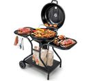 Barbecue à Charbon De Bois Extérieur De 56 Cm, Gril Au Charbon De Bois Portable à 2 Niveaux