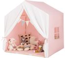 Tente De Jeu Enfants Avec Tapis En Coton, Tente Pour 2-3 Enfants De 3 Ans+, 131 X 91 X 131cm (rose)