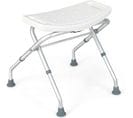 Tabouret De Douche Hauteur Réglable 49-52,5 Cm, Chaise De Douche Pour Personnes Agées Handicapées