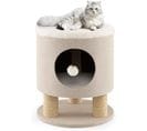 Niche Maison Pour Chat D'intérieur, Petit Condo Pour Chat Avec Balle En Peluche,charge 60 Kg(beige)