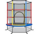 Trampoline De Jardin Pour Enfants Ø165 × 1,60h Cm Avec Filet De Protection,coloré