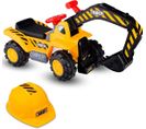 Excavatrice Tracteur Jouet Pour Enfant Porteur De Quatre Pneus Vocal Avec Casque De Sécurité