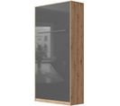 Lit Escamotable +2 Placards V 90x200+(50x2)cm Standard Chêne Sauvage/anthracite Brillant