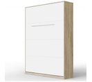 Lit Escamotable +2 Placards V 140x200+(80x2)cm Standard Chêne Sonoma/blanc