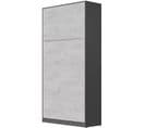 Lit Escamotable +2 Placards V 90x200+(100x2)cm Standard Anthracite/béton