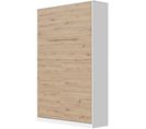 Lit Escamotable +2 Placards V 120x200+(100x2)cm Standard Blanc/chêne Sauvage