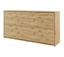 Lenart Armoire Lit Escamotable Horizontal 90x200 Cm Chêne Artisan Lit Rabattable Lit Mural"consus"