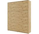 Lenart Armoire Lit Escamotable Vertical 160x200 Cm Chêne Artisan Lit Rabattable Lit Mural"consus"