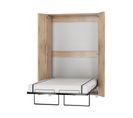 Armoire Lit Escamotable Vertical 120x200 Cm Sonoma Artisan Avec Porte Lit Rabattable Lit Mural Todor