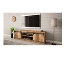 Meuble TV 200x57x35 Cm Couleur Vieux Bois Grange Meuble Hi-fi Luxueux Sideboeard À Poser