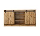 Buffet Rangement Meuble Universel Couleur Chêne Wotan 160x81x35cm Grange Porte Coulissante