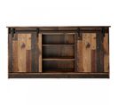 Buffet Rangement Universel Couleur Vieux Bois 160x81x35cm Grange Porte Coulissante