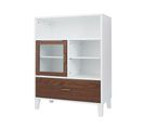 Buffet Moderne Au Sol En Bois Noyer/blanc Tyler