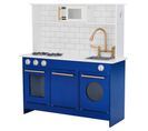 Jeu De Cuisine Bleu En Bois Pour Enfant Teamson Fille Et Garçon