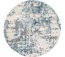 Tapis Rond Abstrait Moderne Bleu/gris/blanc Ø 160