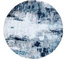 Tapis Rond Abstrait Moderne Bleu/blanc/gris Ø 160