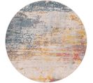 Tapis Rond Abstrait Moderne Multicolore/orange Ø 160