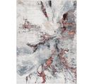 Tapis Abstrait Moderne Gris/rouge 160x220