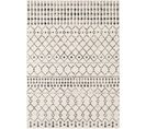 Tapis Berbère Ethnique Blanc/noir 130x170