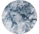 Tapis Rond Abstrait Moderne Bleu/gris Ø 160