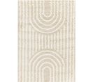 Tapis Shaggy Scandinave Blanc/beige 160x220